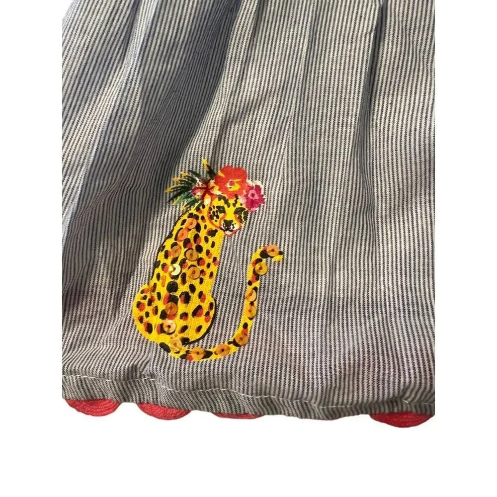 RARE EDITIONS Toddler Girls Size 2 Safari Animal Border Cotton Sundress Excellen